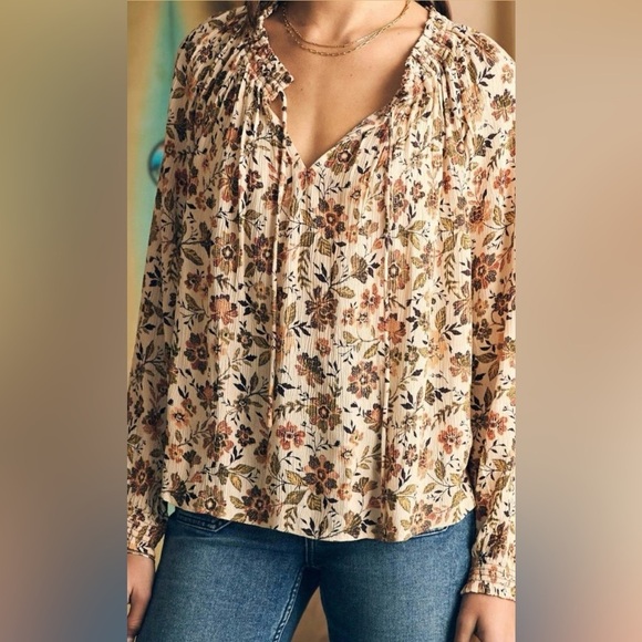Faherty Tops - Faherty Emery Blouse Taos Floral Floral Relax Fit Romantic Women's XS